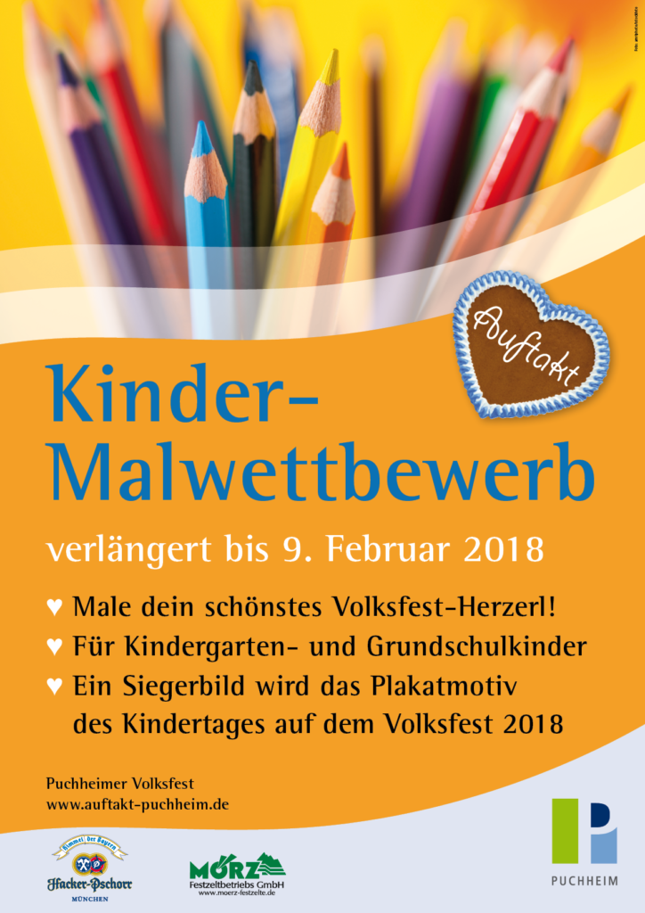 Puchheimer Volksfest AUFTAKT 2018 – Kindermalwettbewerb noch bis 9. Februar